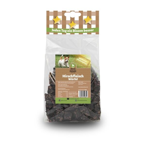 Hirschfleisch Würfel | getrocknet | 250g